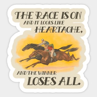 The Race Is On Sticker